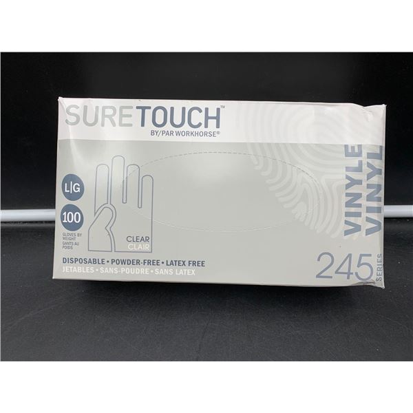Suretouch large vinyl latex free gloves Large