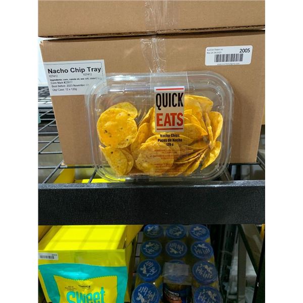 CASE LOT - Quick eats Nacho chip tray, 12x120g