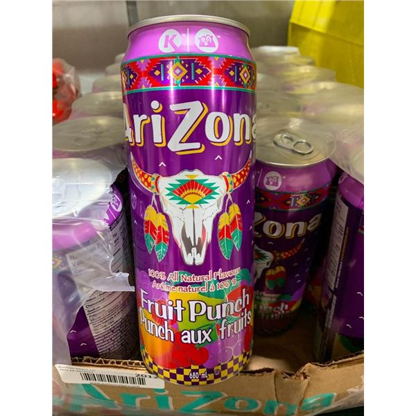 CASE LOT - Arizona Fruit punch drink, 23x680ml