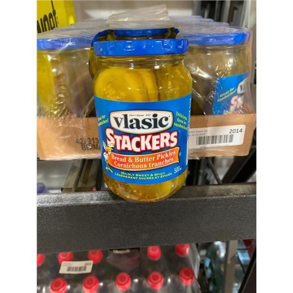 CASE LOT - Vlassic stackers bread and butter pickles 12x500ml