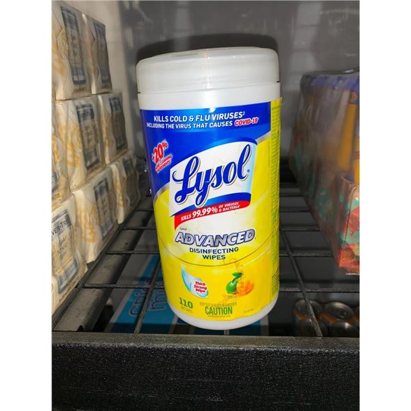 CASE LOT - Lysol advanced disinfecting wipes 5x110 wipes