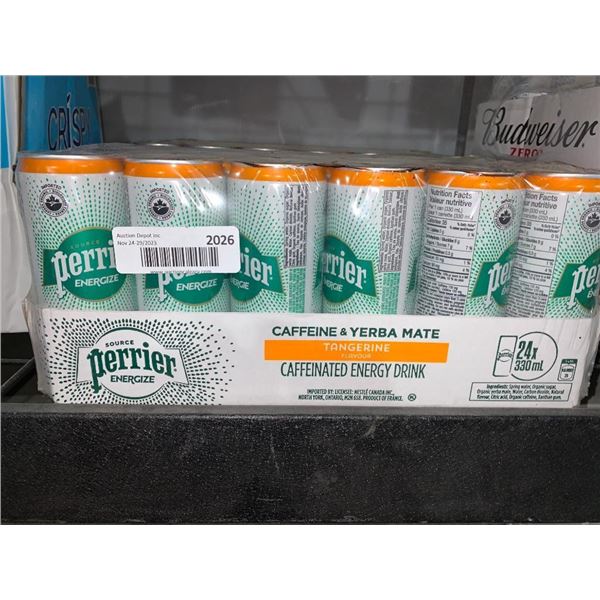 CASE LOT - Perrier energize Tangerine flavour energy drink 24x330ml