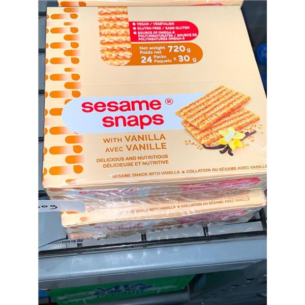 CASE LOT - Sesame snaps, vanilla flavour 48x30g