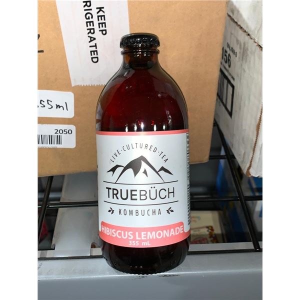 CASE LOT - Truebuch Kombucha, Hibiscus lemonade 12x355ml