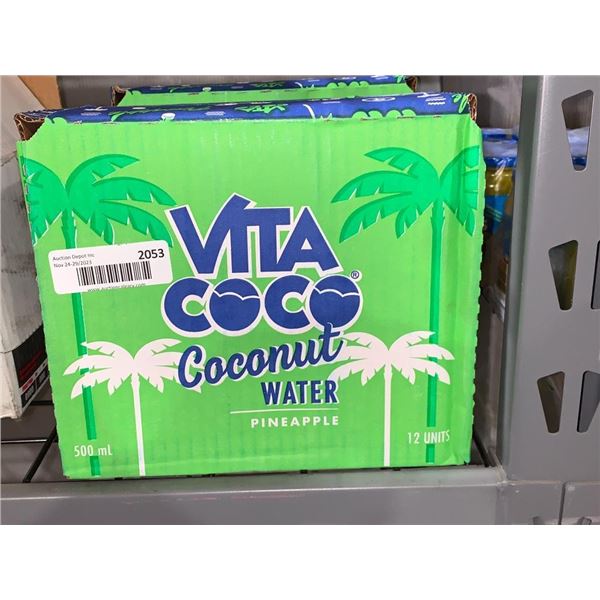 CASE LOT - Vita Coco pineapple flavour coconut water 12x500ml