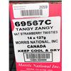 Image 2 : CASE LOT - Tangy Zangy sour strawberry twisties candy 14x127g