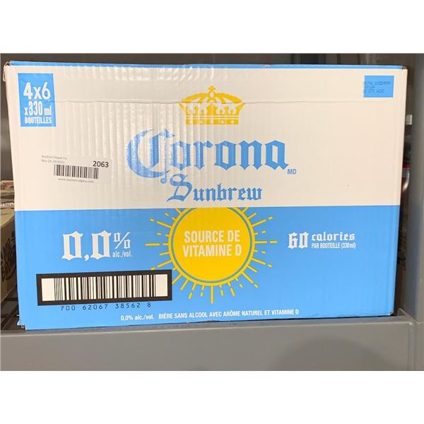CASE LOT - Corona sunbrew non alcoholic "beer" 24x330ml