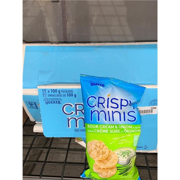 CASE LOT - Crispy minis sour cream & onion rice chips 12x100g