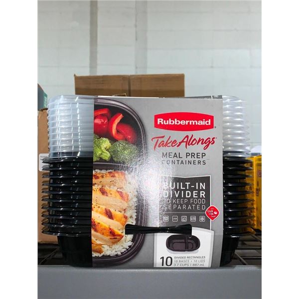 CASE LOT - Rubbermaid take along meal prep containers, 20x887ml capacity
