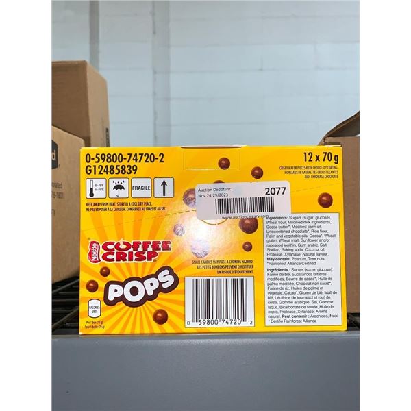 CASE LOT - Coffee Crisp POPS candies 12x70g