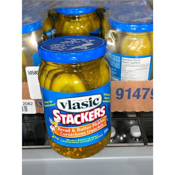 CASE LOT - Vlassic stackers bread and butter pickles 12x500ml