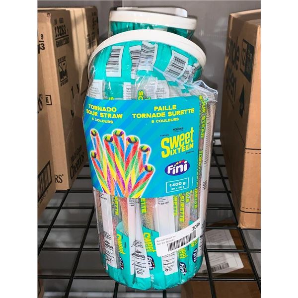 CASE LOT - Sweet Sixteen Tornado sour straws 50x28g