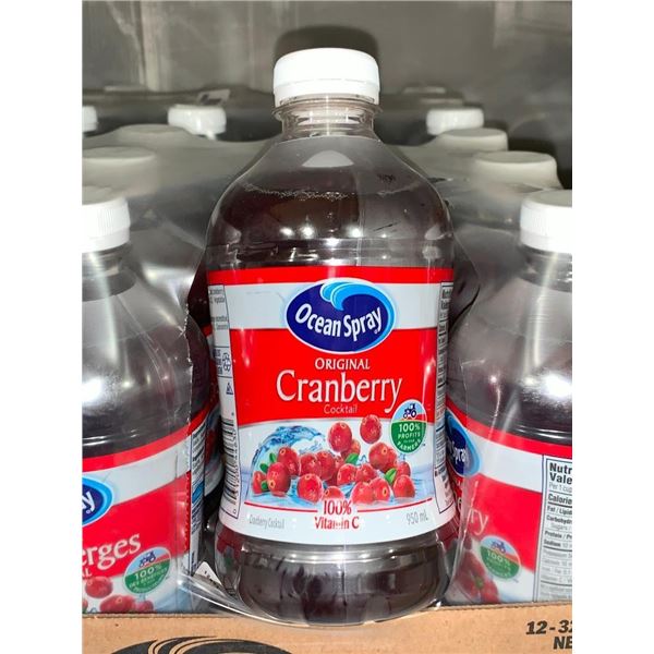 CASE LOT - Ocean spray original cranberry cocktail 12x946ml