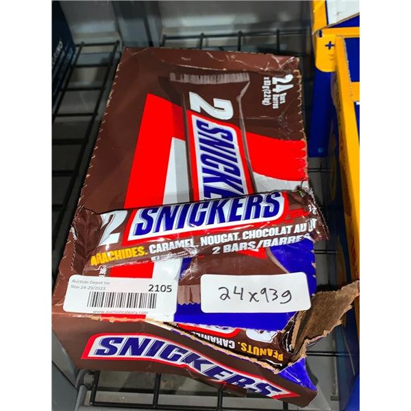 CASE LOT - Snickers chocolate bars 24x93g