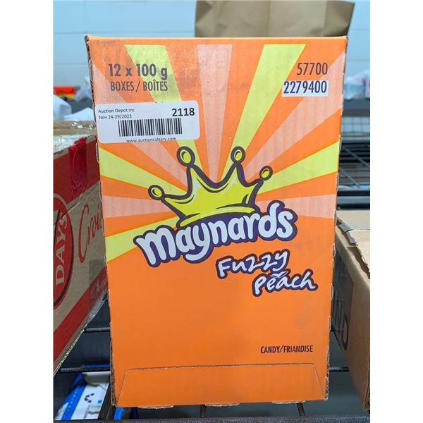 CASE LOT - Maynards fuzzy peach candies 12x100g