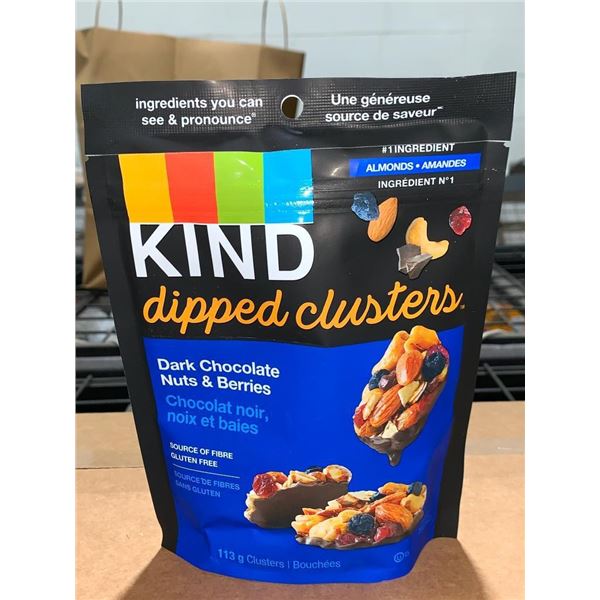 CASE LOT - Kind dipped clusters, dark chocolate nuts & berries 8x113g
