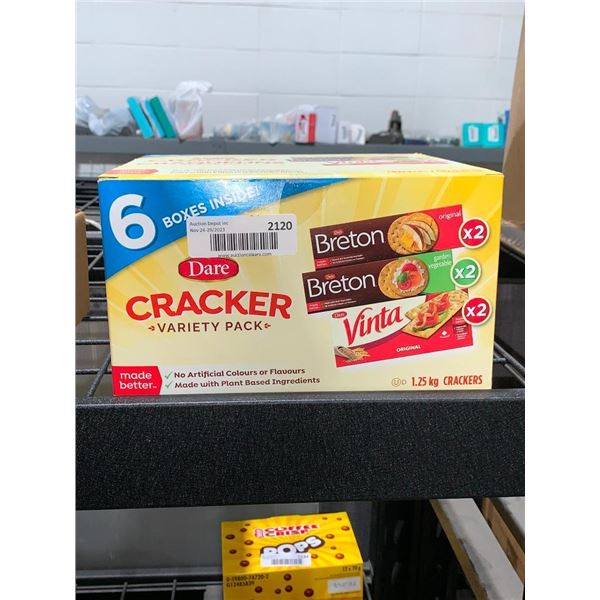CASE LOT - Dare cracker variety pack, 1.25kg of crackersf