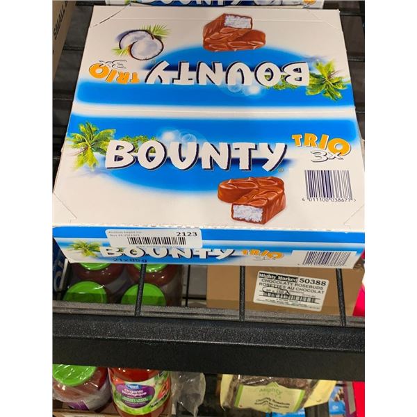 CASE LOT - Bounty trio coconut chocolate bars 21x85g