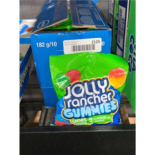 CASE LOT - Jolly rancher sour gummies 10x182g