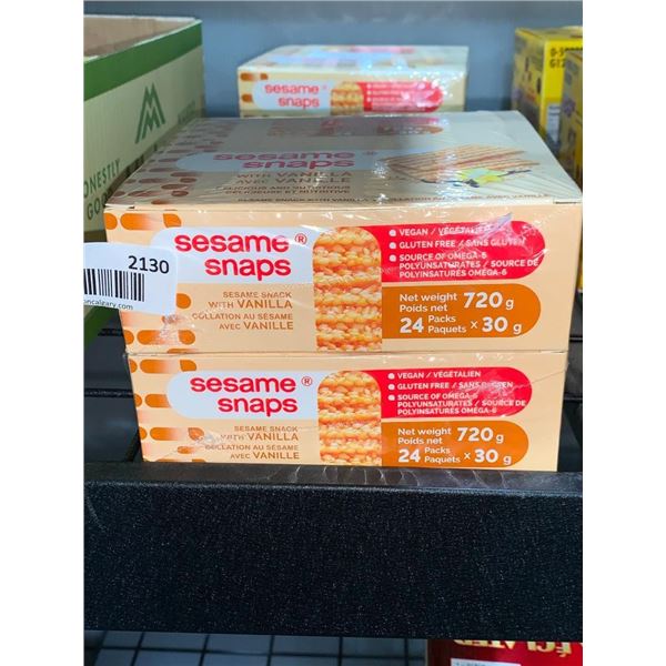 CASE LOT - Sesame snaps vanilla flavour 48x30g