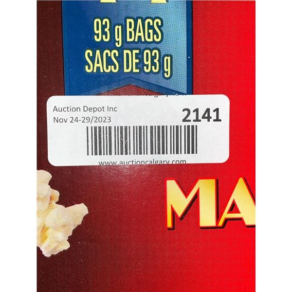 CASE LOT - Kirkland signature microwave popcorn, butter flavour 44x93g