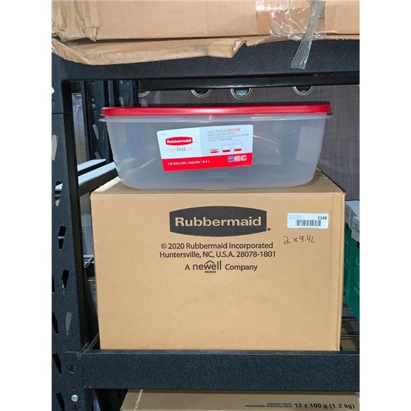 CASE LOT - Rubbermaid tupperware container 2x9.4L capacity