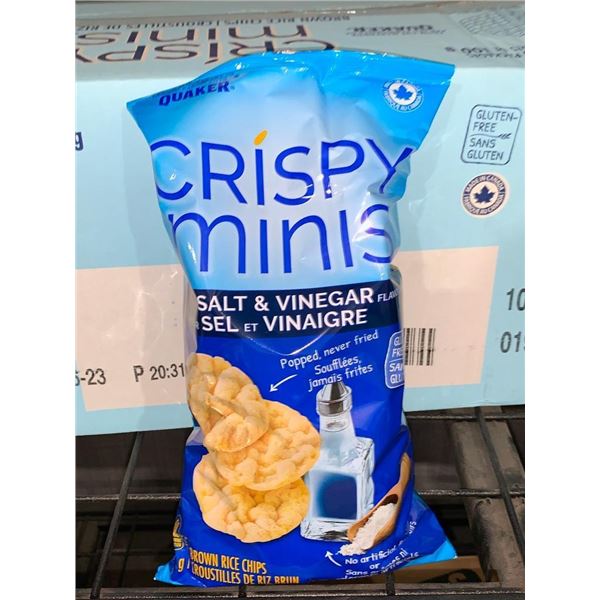 CASE LOT - Crispy minis salt & vinegar rice chips 12x100g