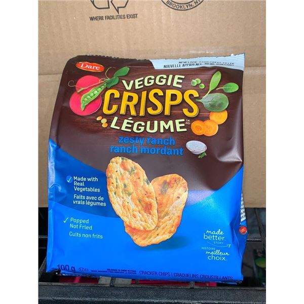 CASE LOT - Dare veggie crisps, zesty ranch flavour 12x100g