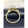 Image 3 : Natural Emerald and Diamond 1.25 CARAT 14Kt Gold on .925 Silver ladies Filagree Design Ring with App