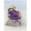 Image 2 : Natural Oval Cut Amethyst 18.35 Carat Solitaire .925 Silver Ring with Appraisal Certificate $650.00