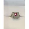 Image 1 : Ladies Diamond & Ruby 1.17 CARAT Cluster Top 10K Gold Ring with Appraisal Certificate $4700.00