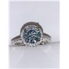 Image 2 : Ladies Moissanite 2.00 Carat Solitaire St in Rhodium Plated .925 Silver Ring with Apprasial Certific
