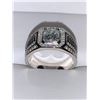 Image 1 : Gents .925 Silver Rhodium Plated 1.0 Carat Solitaire Cast Ring with Appraisal $1565.00