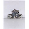 Image 2 : Ladies 2.0 Carat Brilliant Cut Moissanit Solitaire .925 Silver ring with appraisal $1510.00