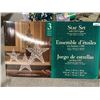 Image 3 : 3Pc LED Lit Star Set Outdoor Decoration