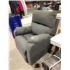 Image 4 : Gray single person powered recliner chair.
