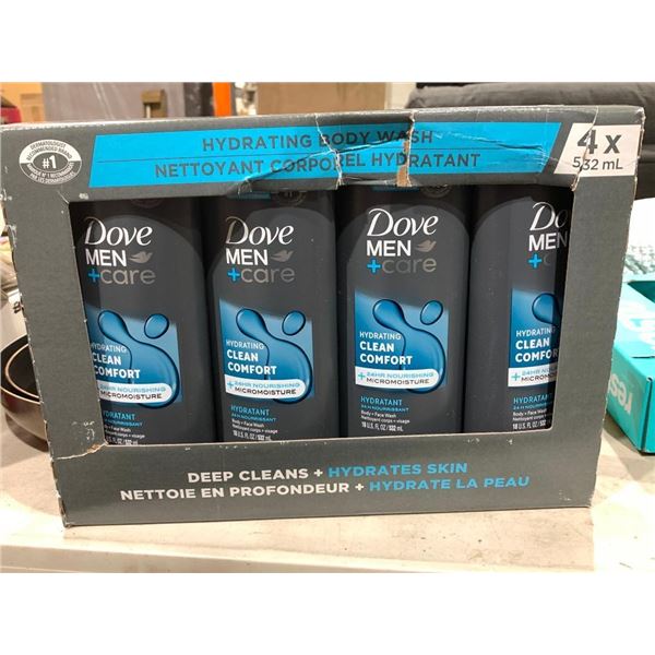 Dove mens body wash 4 bottles in box.