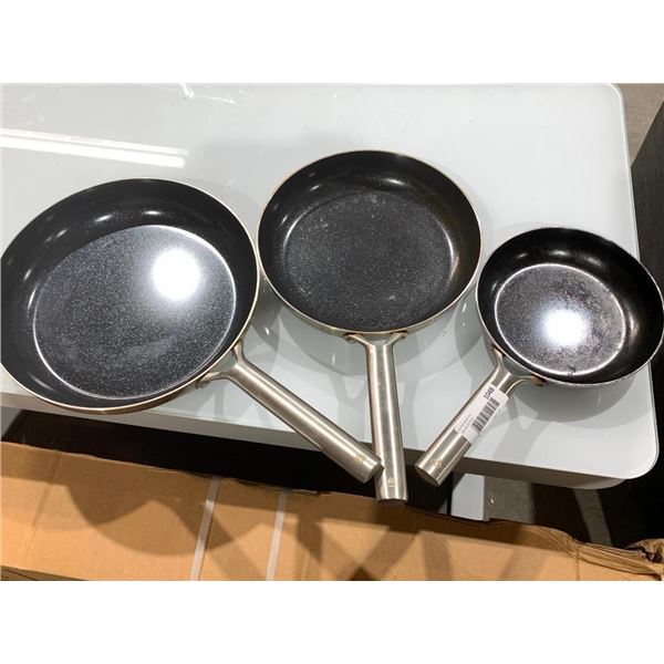 Lot of 3 Blue Diamond non Stick Frying Pans