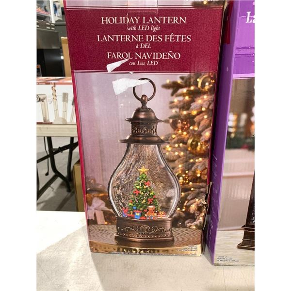 Holiday Lantern with LED lights.