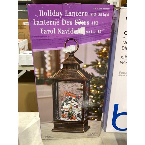 Holiday Lantern with LED lights.