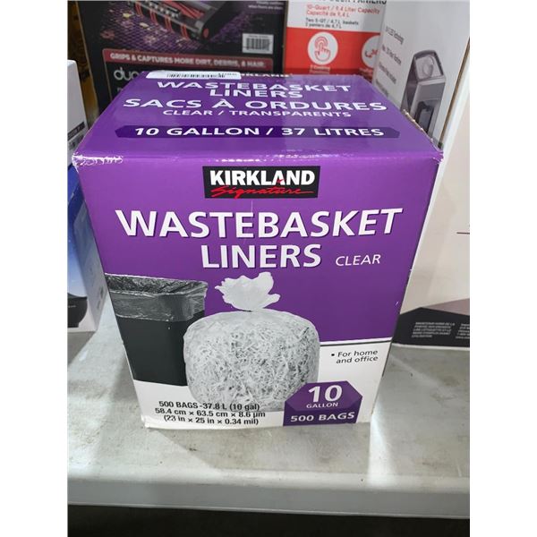 Kirkland signature  wastebasket liners clear 10 Gallon (500 bags)