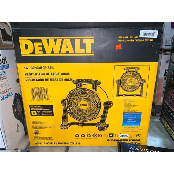 DeWALT 16" Benchtop Fan.