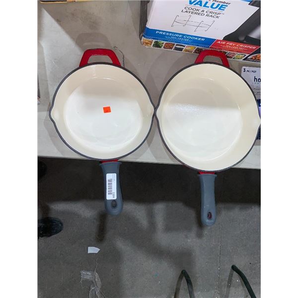 Tramontina Enameled Cast Iron Skillets, 2-piece