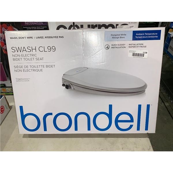 Brondell Swash 99 Non Electric Elnogated Bidet Toilet Seat