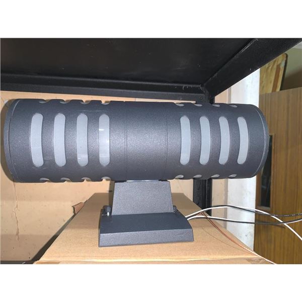 Cattleya 11.75 inch 2-Light Black Die-Cast Aluminum Cylinder Outdoor Wall Sconce