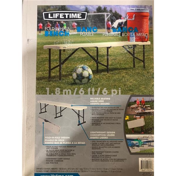 Lifetime Folding Resin Childrens Bench