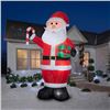Image 3 : Giant 3.66 m (12 ft.) Inflatable Santa - Blower Not Turning On