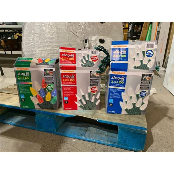 Lot of 3 Assorted Christmas String Lights