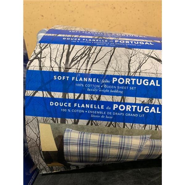 Soft Flannel from portugal 100% cotton Queen sheet set.