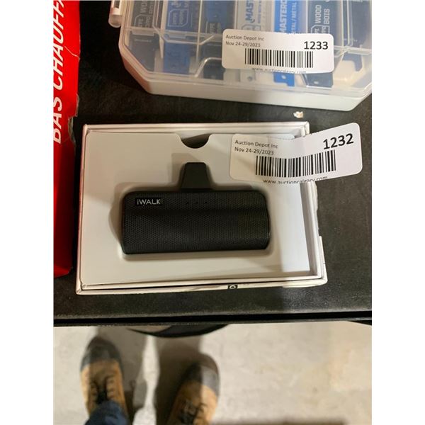 iWALK Mini Power Bank 3350mAh, Portable Phone Charger Compact Powerbank with Built in Plug, External